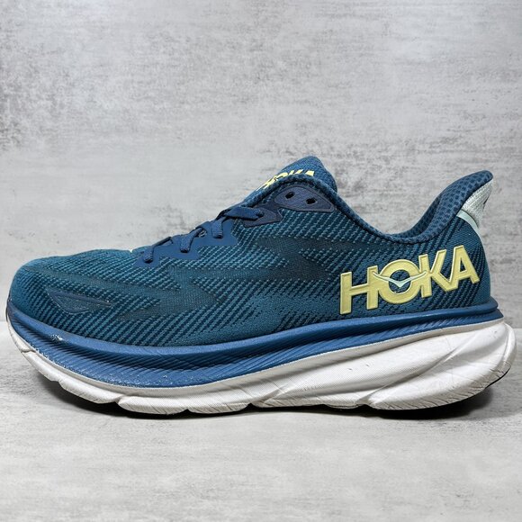 Hoka One One Clifton 9 Running Shoes - Men's Size 10.5 - Blue - Picture 1 of 10